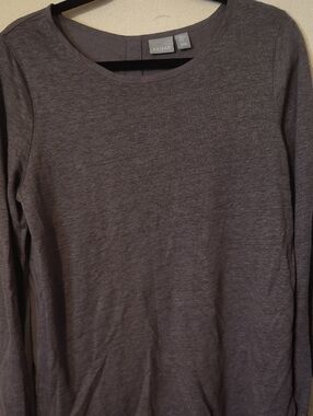 Kenar Long Sleeve Crewneck Top - Charcoal Gray